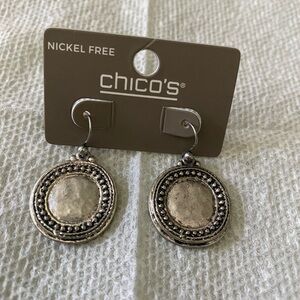 Chico's Textured Silver Earrings